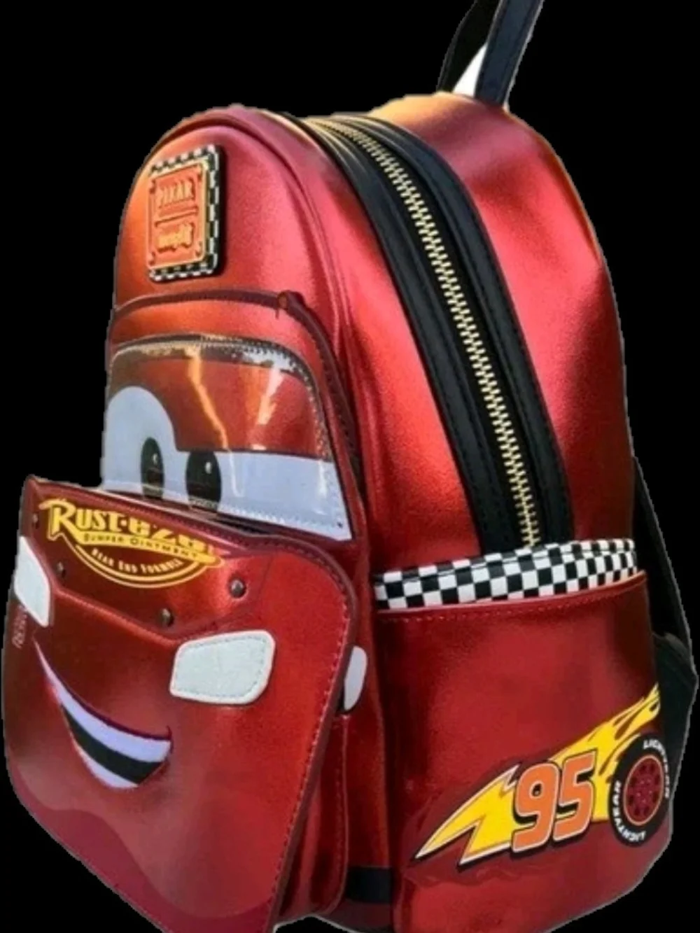 Loungefly Red Metallic Lightning McQueen Mini Backpack